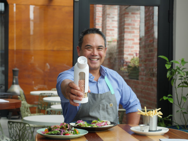 5-in-1 Multi Section Spice Grinder & Dispenser, White (Spices Not Included)