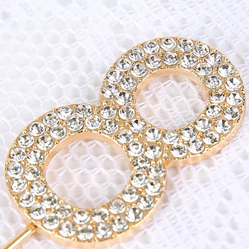 Rhinestone Number Birthday Cake Topper 1-Pc