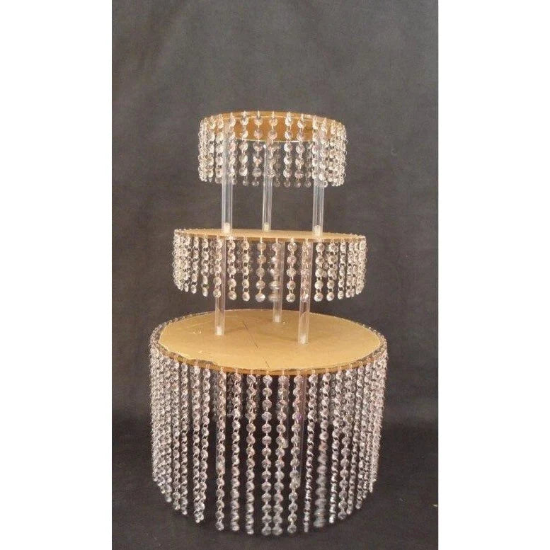 Round Crystal Acrylic Wedding Cake Stand