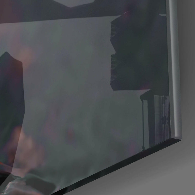 Red Head Glass Wall Art  || Designer Collection