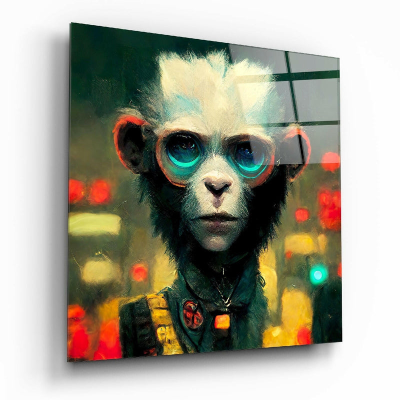 The Monkey Glass Wall Art  || Designer Collection