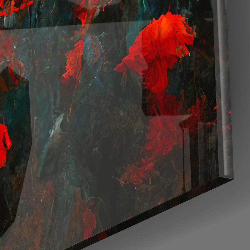 Poppy Glass Wall Art  || Designer Collection