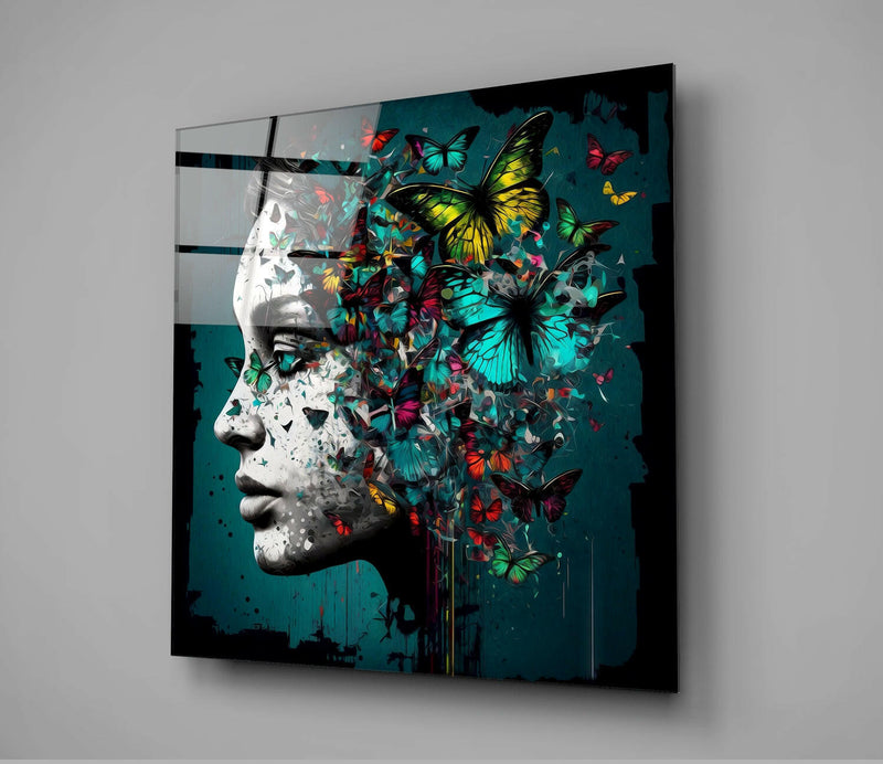Butterfly Thoughts Glass Wall Art  || Designers Collection