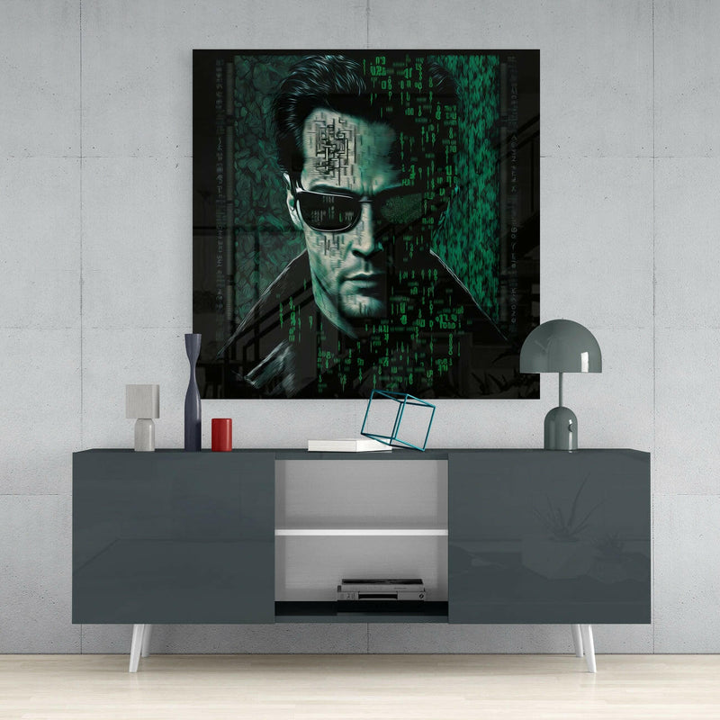 Matrix Glass Wall Art  || Designer Collection