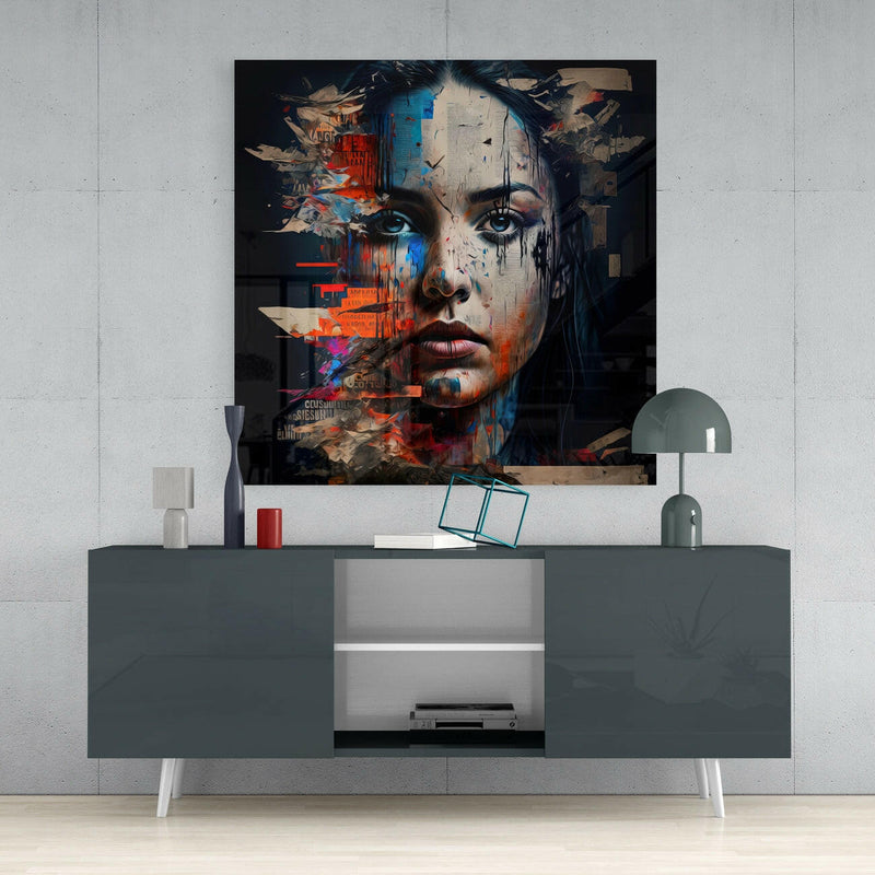 Woman Glass Wall Art  || Designer Collection