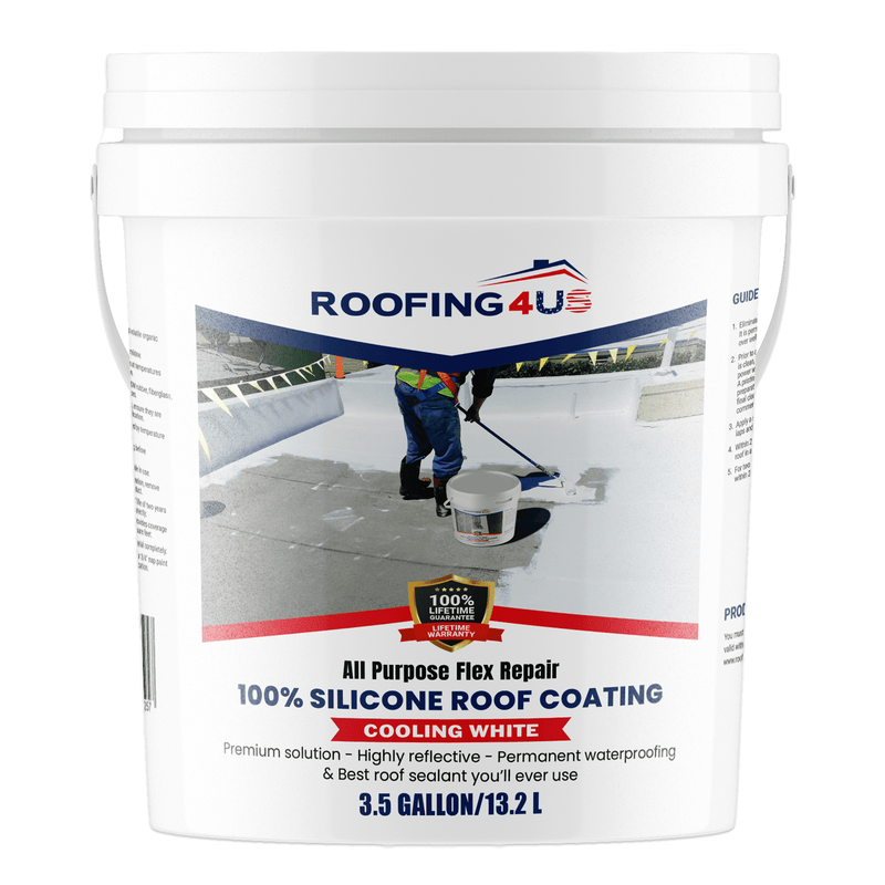 All Purpose Flex Repair 100% Silicone Roof Sealant - 3.5 Gallon
