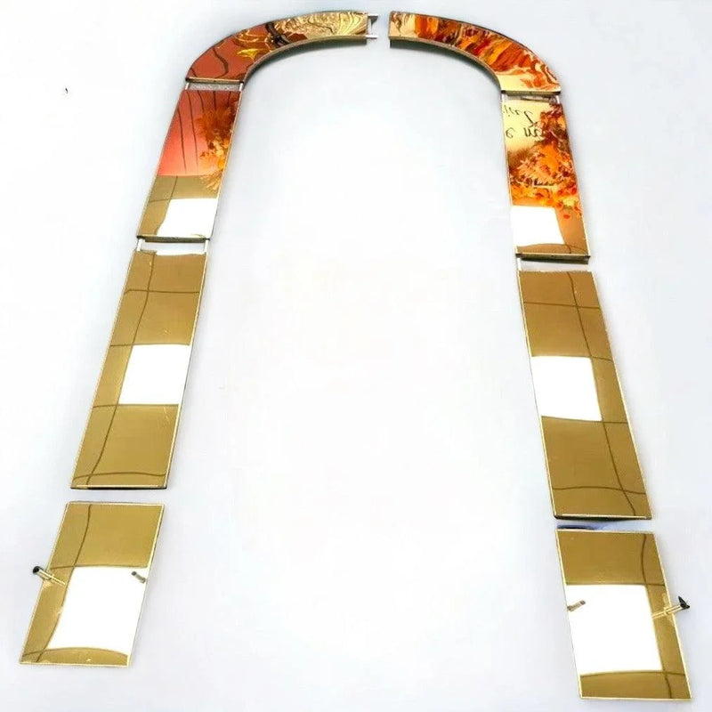 Shiny Gold Mirror Wedding Arch Backdrop Decoration Stands