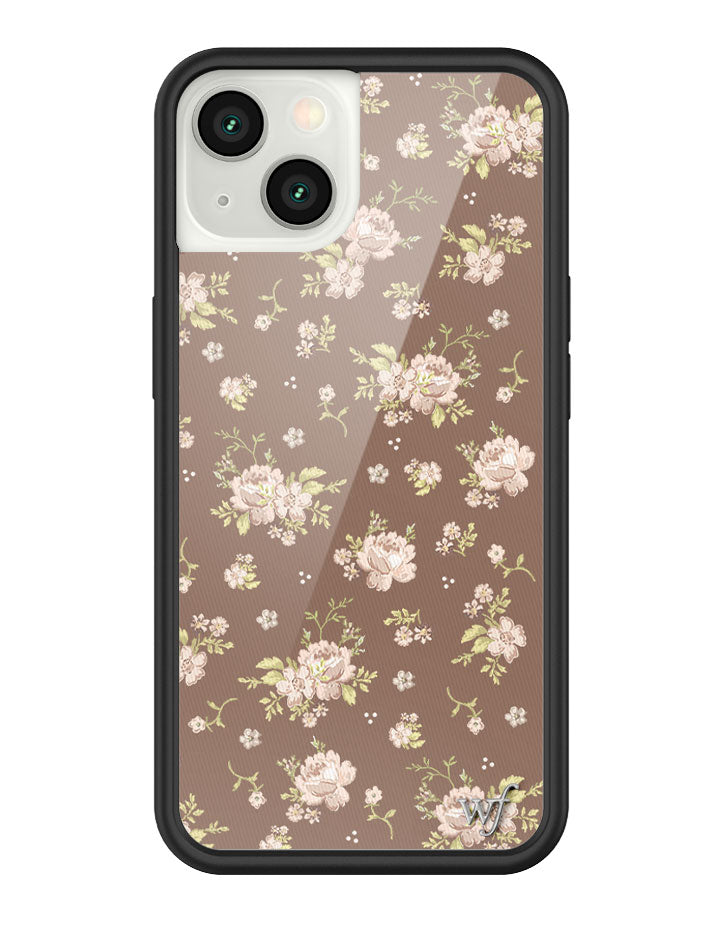 Brown Floral iPhone Case