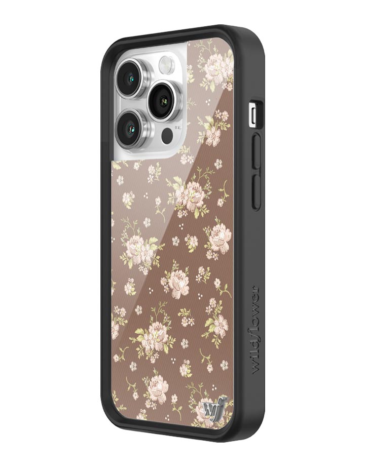 Brown Floral iPhone Case