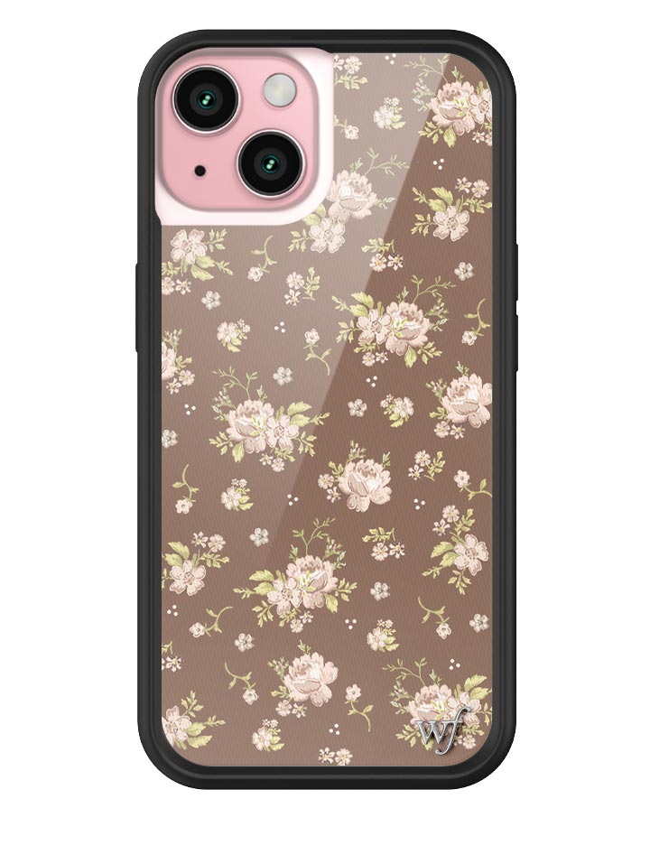 Brown Floral iPhone Case