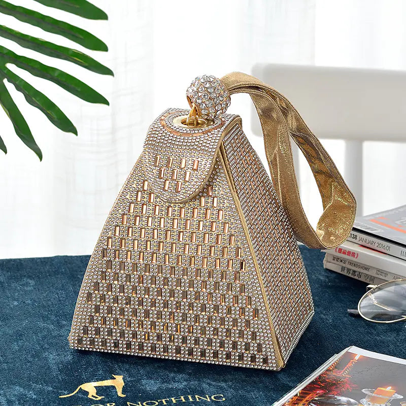 New Triangle Diamond Handbag for Evening Dresses
