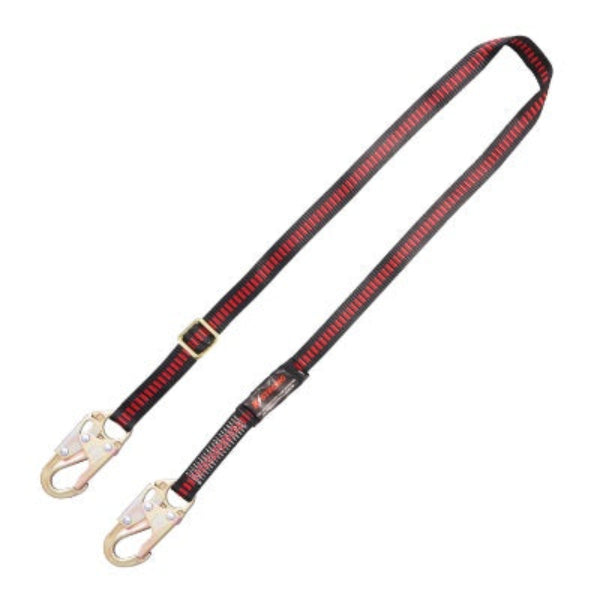 Work Positioning Lanyard - Adjustable - 2 Snap Hooks (Forged Steel) - 4.5ft - 6ft
