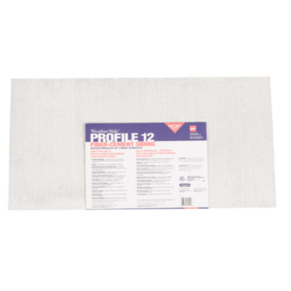 WeatherSide Fiber-Cement Siding Profile - 12" Shingle w/ Striated Surface - 12 in x 24 in (18 Shingles - Approx 33 Sq Ft)