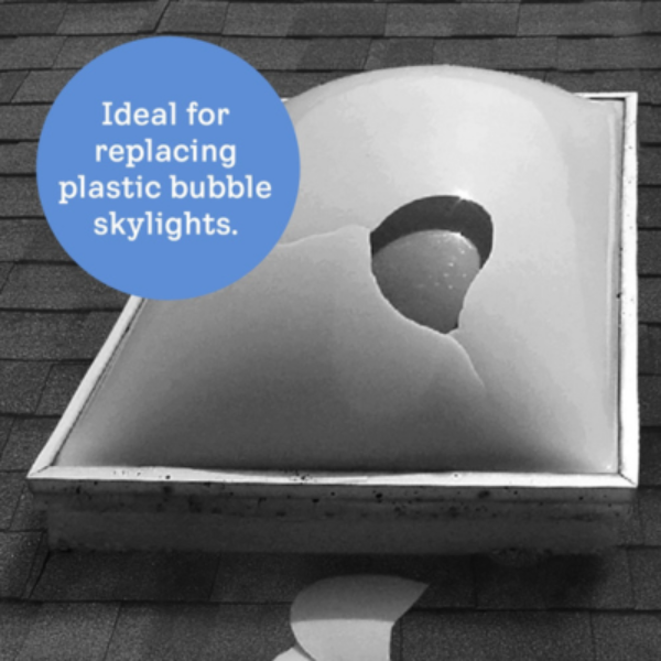 VELUX Electric Venting Curb Mount Skylight - White Solar Powered Shade