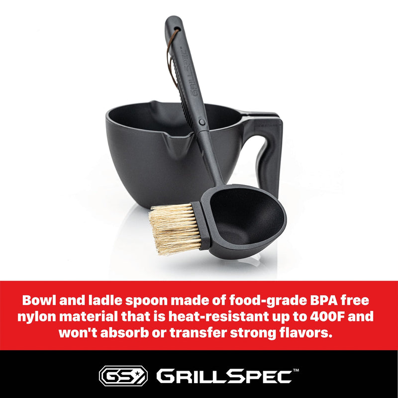 BBQ Basting Bowl & Brush Set, 40oz (5 cup) Capacity