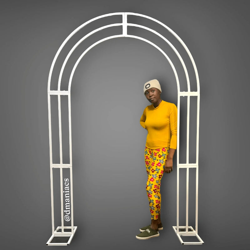 White Metal Wedding Arch Backdrop Decor Stand