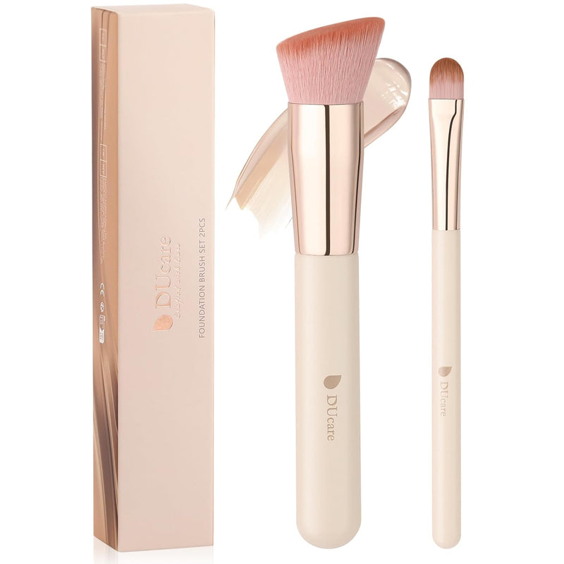Makeup Kabuki Brushes 3Pcs Foundation Contour Brush& Concealer Brush under Eye& Blusher Brush Face Blush Bronzer Travel Buffing Stippling Contour Liquid Blending Makeup Brush Set Black