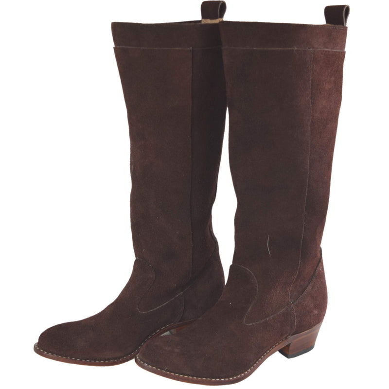 Brown Slouchy Suede Boots