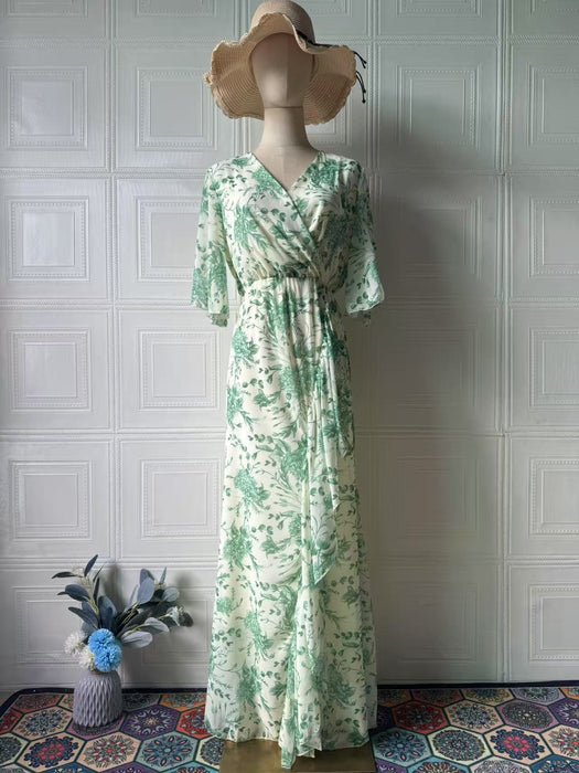 Soft Fresh And Sexy Short Sleeve Floral Dress