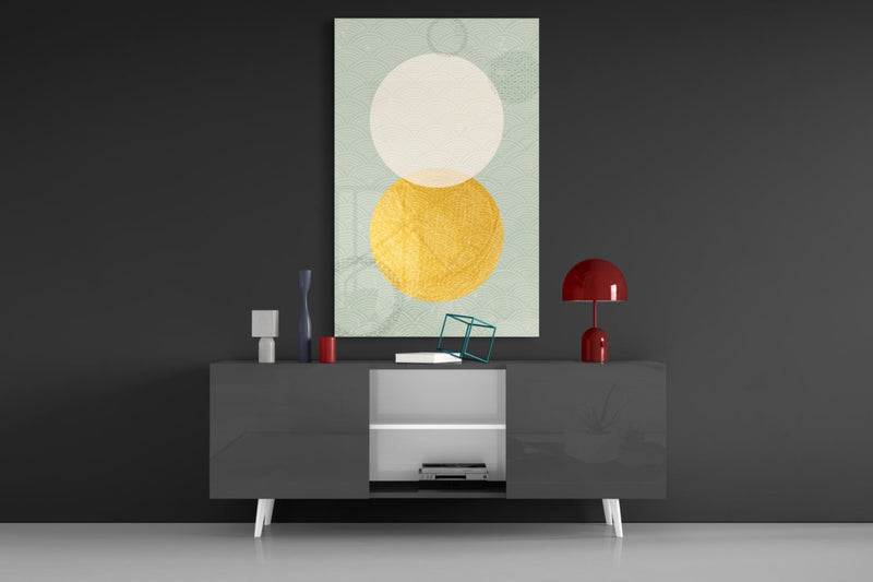 Sun and Moon Glass Wall Art