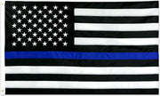 Thin Blue Line USA Flag - 3X5 Ft Heavy Duty Police Flag | Quadruple Stitched Fly End | Durable High-Performance 210D Nylon for High Winds | Brass Grommets