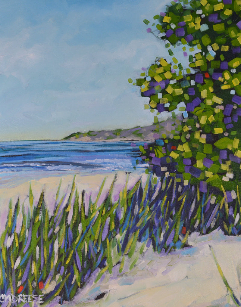 "Live by the Currents" Beach Lake Print on Paper, Wood Panel - Wall Art Home Decor