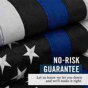 Thin Blue Line USA Flag - 3X5 Ft Heavy Duty Police Flag | Quadruple Stitched Fly End | Durable High-Performance 210D Nylon for High Winds | Brass Grommets