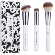 Makeup Kabuki Brushes 3Pcs Foundation Contour Brush& Concealer Brush under Eye& Blusher Brush Face Blush Bronzer Travel Buffing Stippling Contour Liquid Blending Makeup Brush Set Black