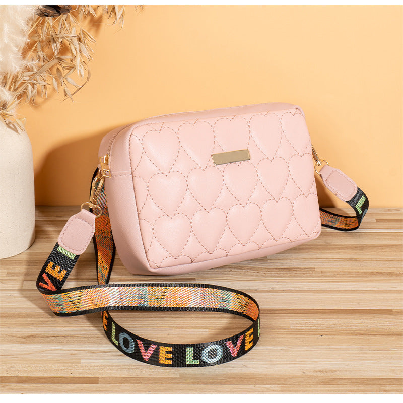 All-matching Casual Heart-shaped Embroidered Bag