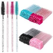 300 Disposable Spoolies Mascara Eyelash Wands Brush Applicator for Eyelash Extension Eyebrow and Makeup Pink