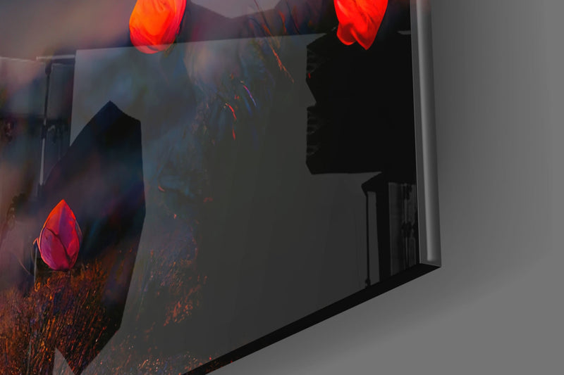 Towards Sunset Glass Wall Art || Designer Collection