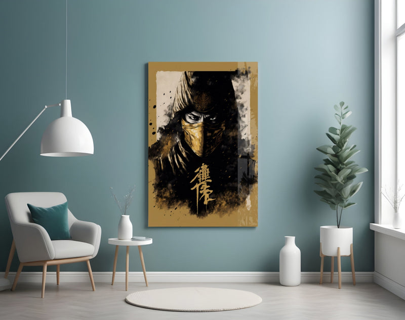 Master Fighter Glass Wall Art  || Designer Collection