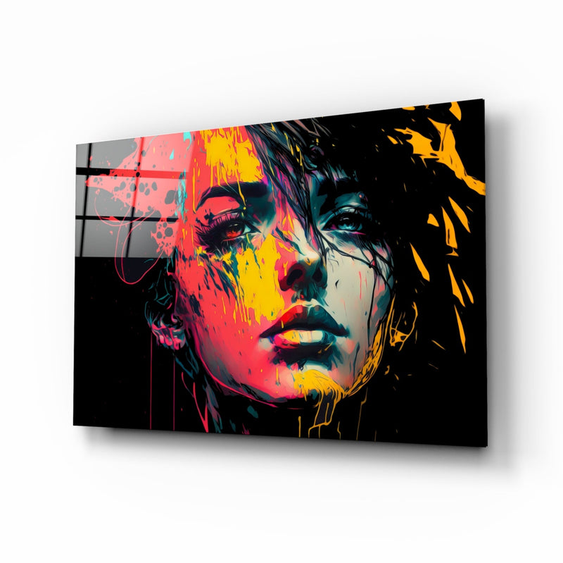Rebel Beauty Glass Wall Art  || Designer Collection