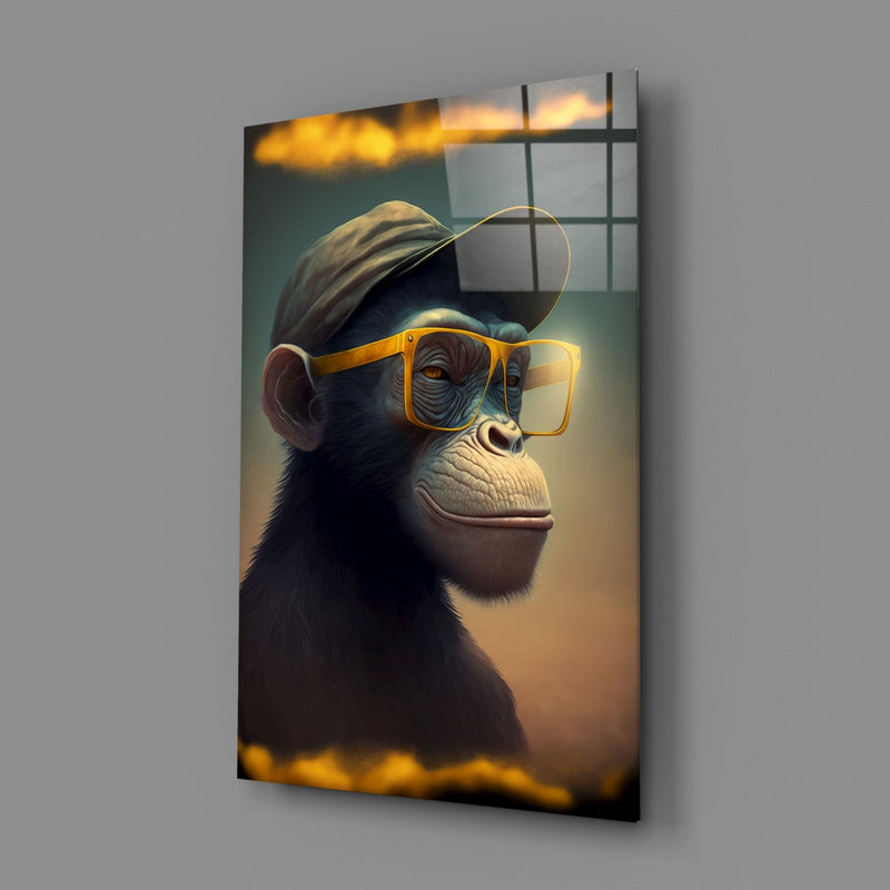 Wise Monkey Glass Wall Art  || Designers Collection