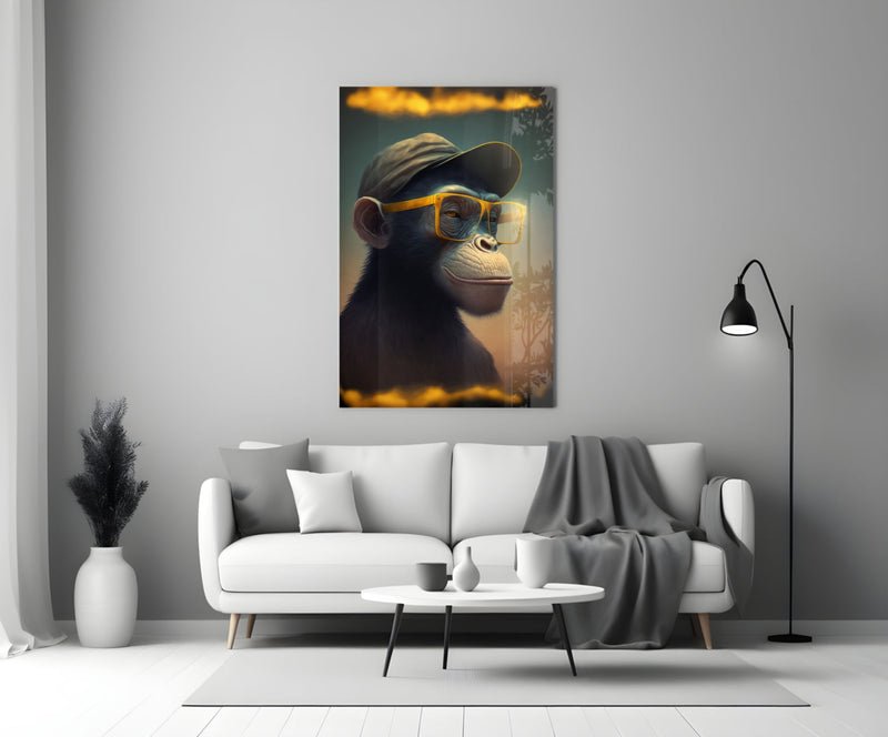 Wise Monkey Glass Wall Art  || Designers Collection
