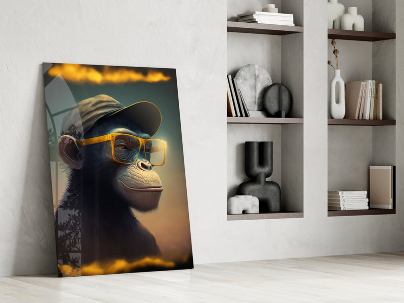 Wise Monkey Glass Wall Art  || Designers Collection