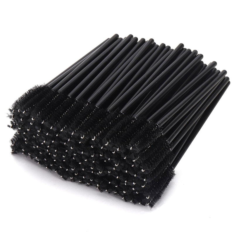 300 Disposable Spoolies Mascara Eyelash Wands Brush Applicator for Eyelash Extension Eyebrow and Makeup Pink