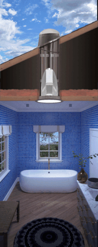 VELUX Pitched Rigid Sun Tunnel® Skylight, Acrylic Dome, Solar Night Light