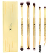 Makeup Brushes Duo End Foundation Powder Buffer and Contour Brush Synthetic Cosmetic Tools 2Pcs