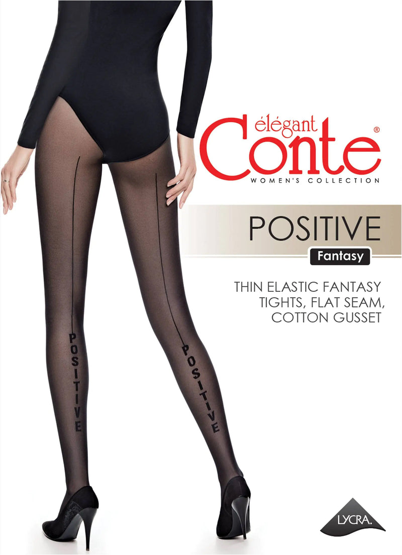 Fantasy Tights Conte Positive - Imitation of Seam and Inscription