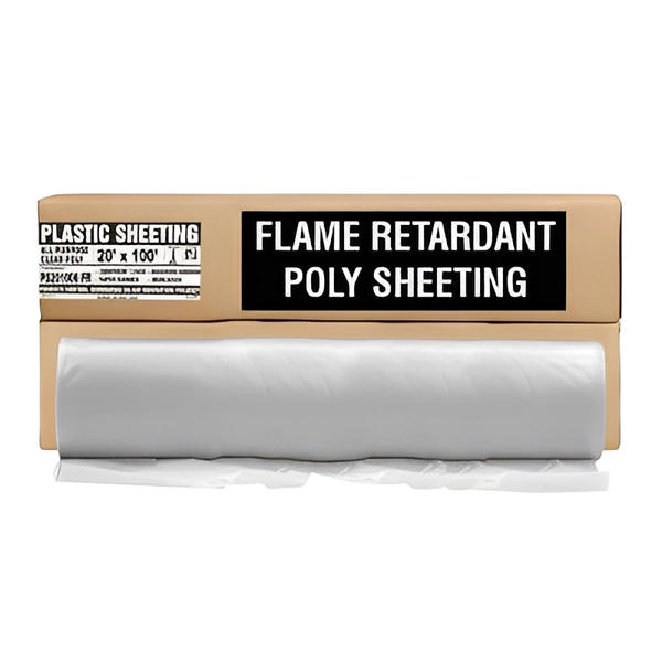 20ft x 100ft x 6mm FR  Poly Sheeting - (25 Rolls)