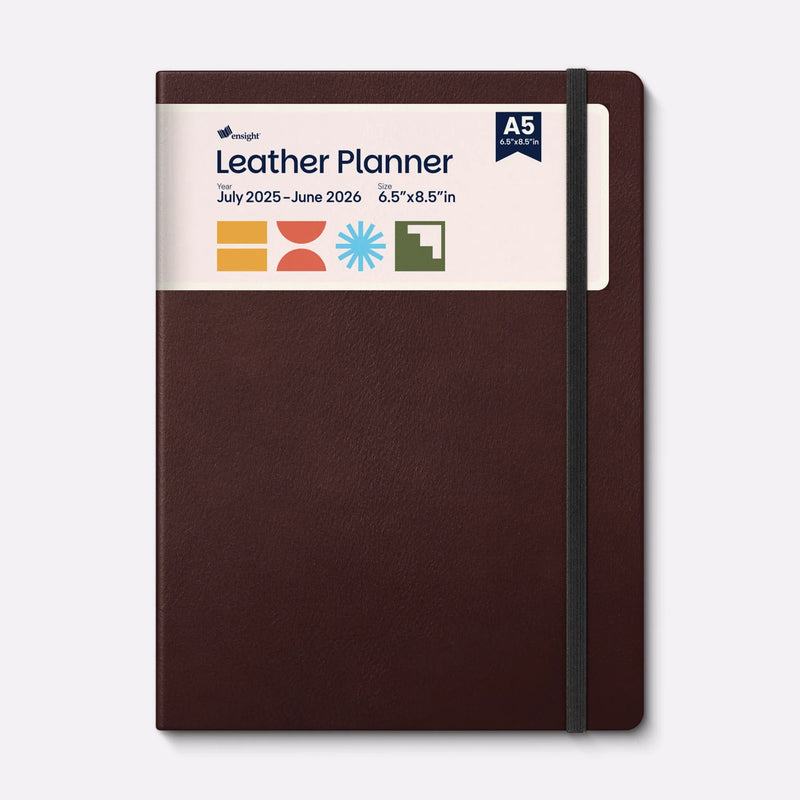 Leather Planner Jun 2025 - Jul 2026