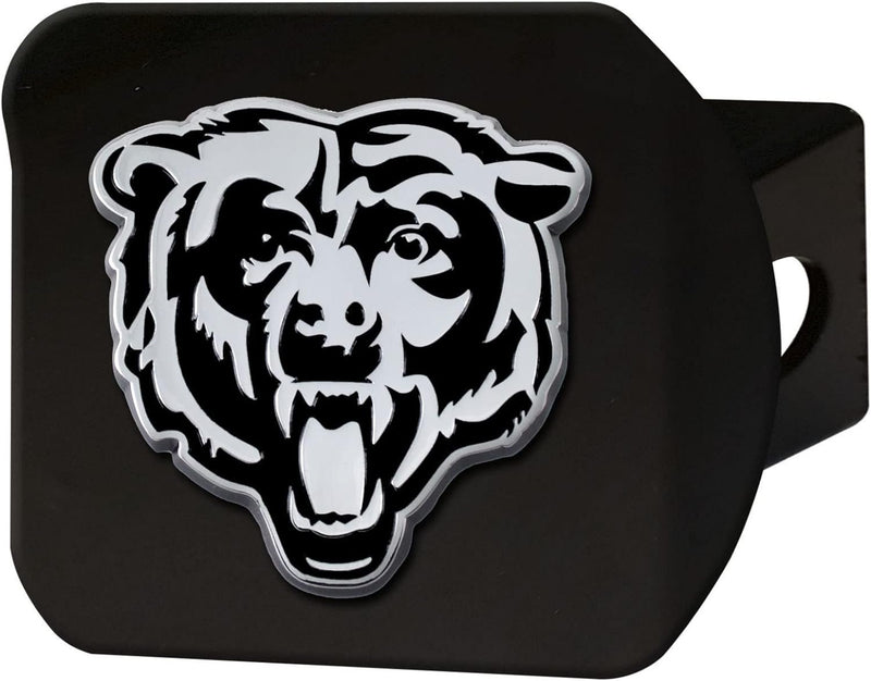 Chicago Bears NFL Chrome Hitch Cover with Chrome Team Logo by FANMATS - Unique Team Logo Metal Molded Design β Easy Installation on Truck, SUV, Car - Ideal Gift for Die Hard Football Fan