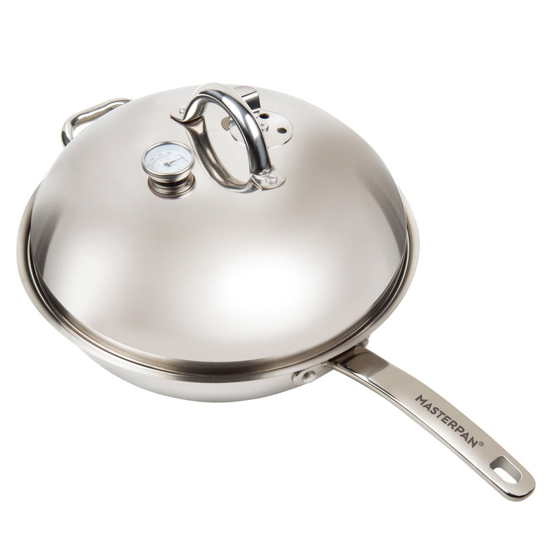 MASTERPAN 4-in-1 Multi-Use Smoker Wok With Stainless Steel Lid, 13" (33cm)