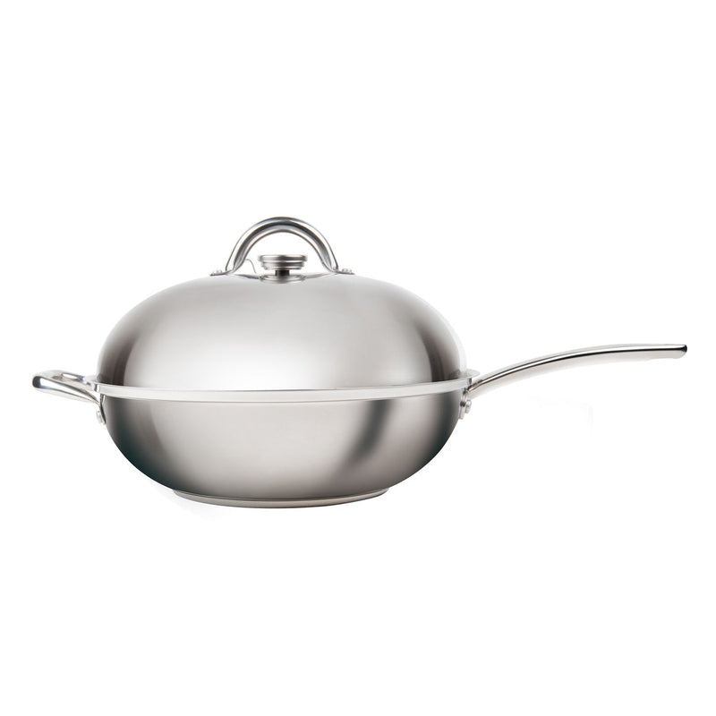 MASTERPAN 4-in-1 Multi-Use Smoker Wok With Stainless Steel Lid, 13" (33cm)