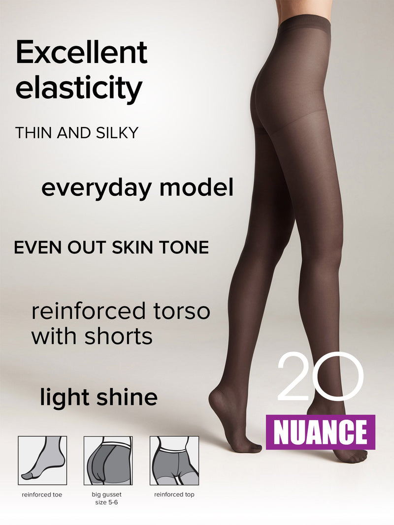 Tights Conte Nuance 20 Den - Reinforced Shorts