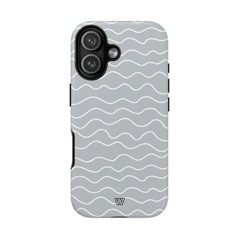 GRAY WAVES | Tough Phone Case