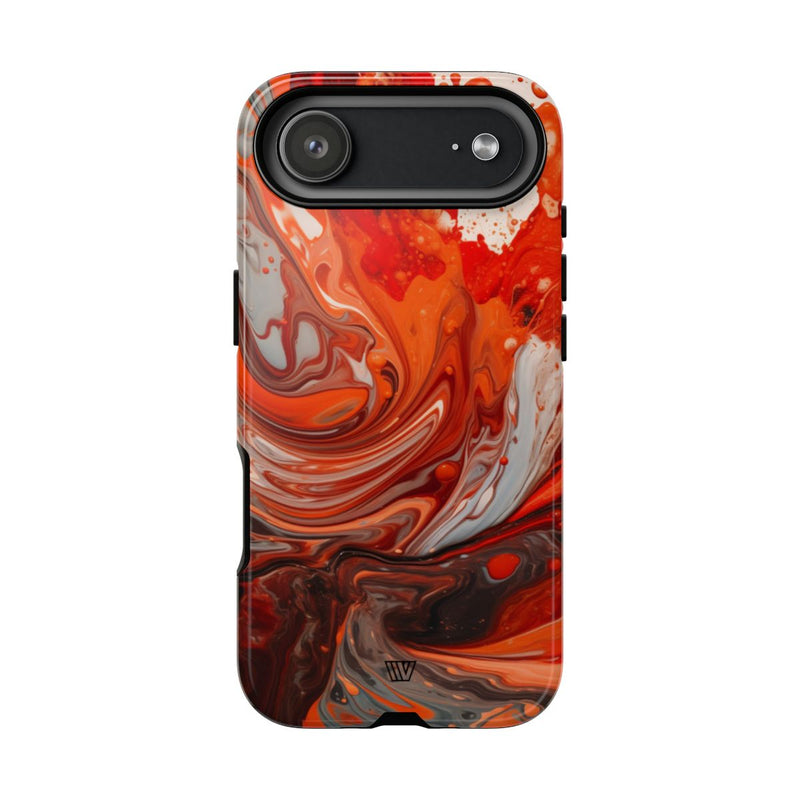 WHITE FIRE PAINT SWIRL | Tough Phone Case