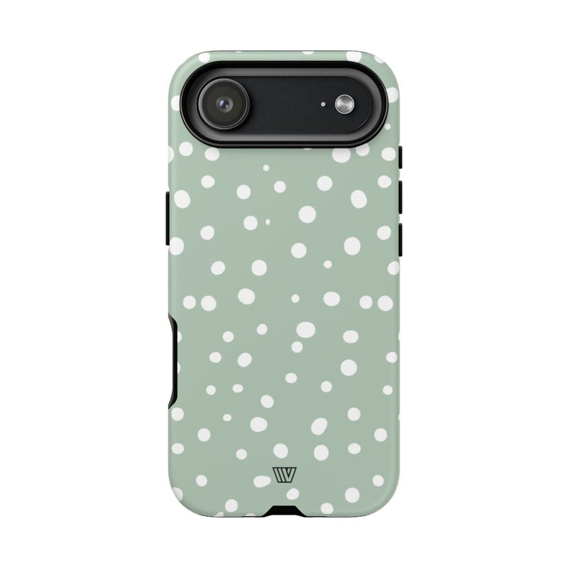 PASTEL GREEN DOTS | Tough Phone Case