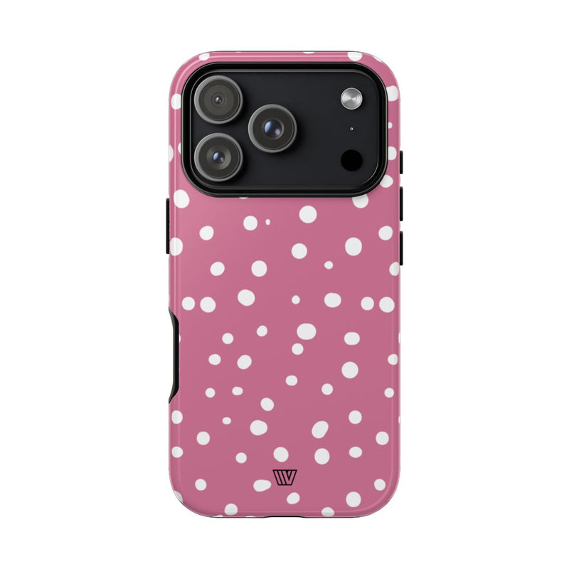 BLUSH RED DOTS | Tough Phone Case
